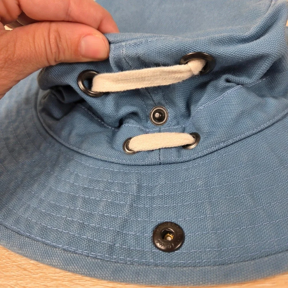 Tilley T3 Wanderer Kids Size 7 Blue Cotton Duck Sun Hat Made in Canada